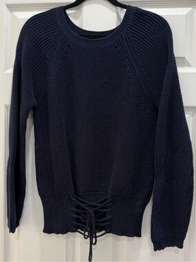 Joie Women's Lace up Knit Sweater